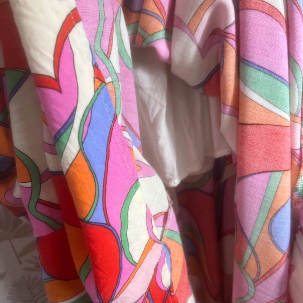 Golden by Golden Couture Maxi Dress – Colorful Abstract Puff Sleeve – Size M - Picture 5 of 10